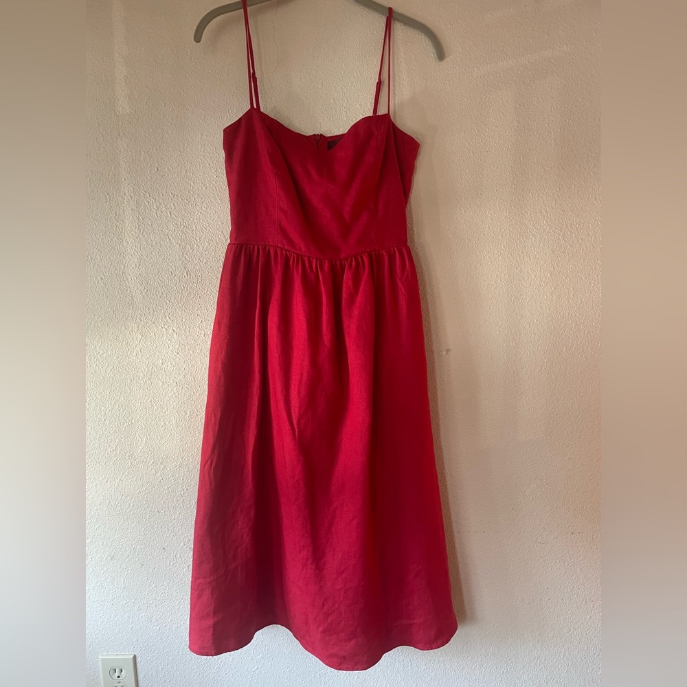 NWOT Red reformation dress 100% linen size 6